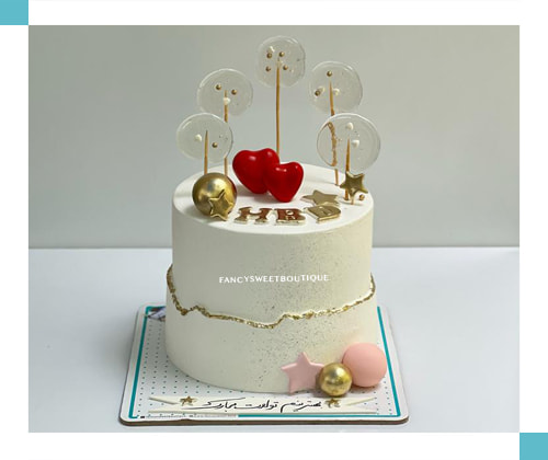 سفید . طلایی . صورتی . با قلب قرمز 